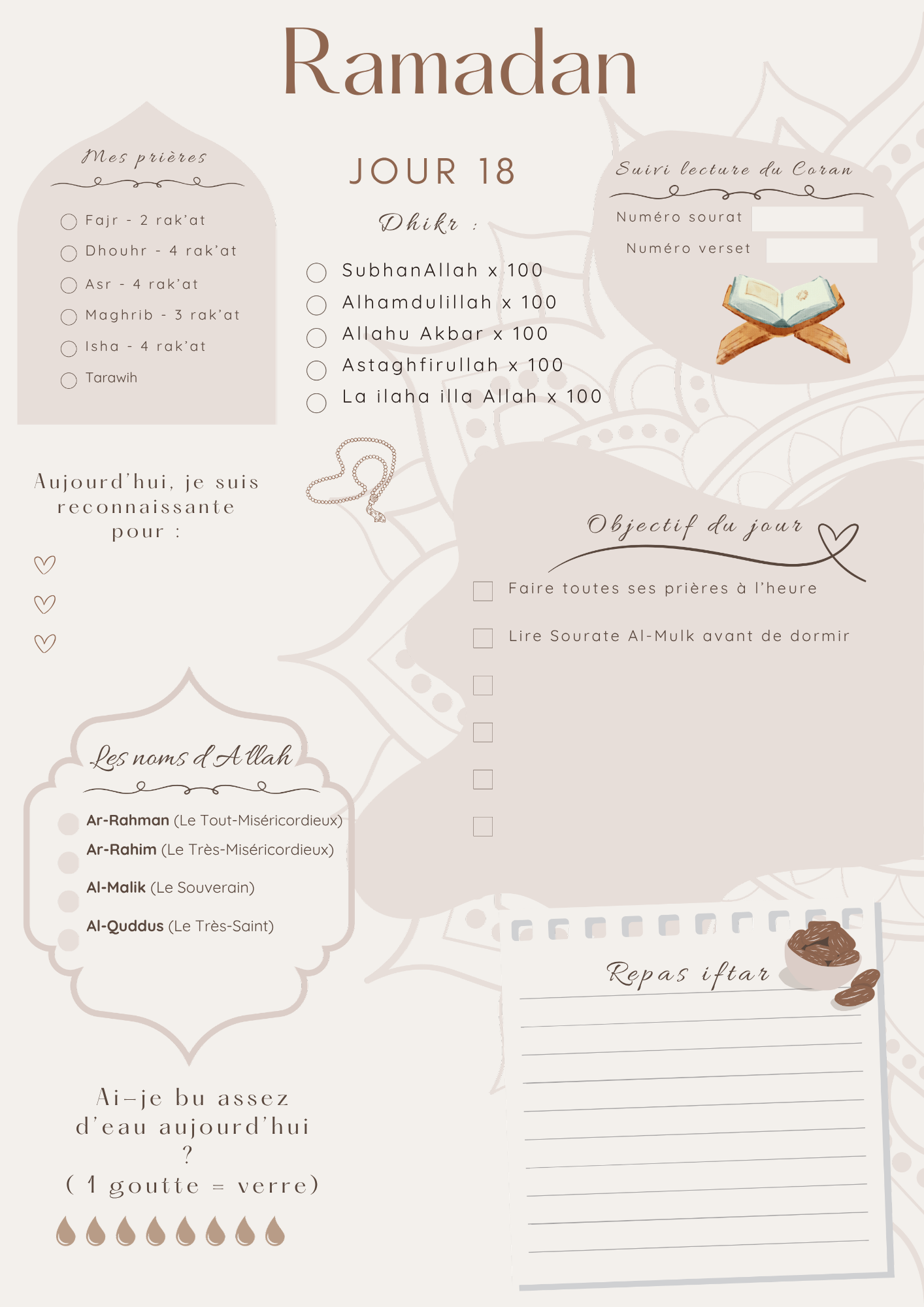 Ramadan planner